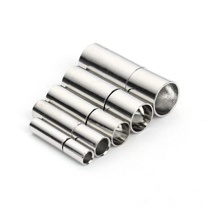 10 Pcs Stainless Steel Bayonet Clasps for Leather Cord