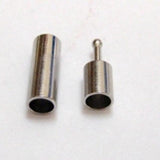 10 Pcs Stainless Steel Bayonet Clasps for Leather Cord