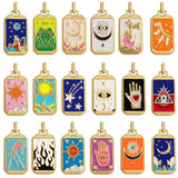 Enamel Tarot Cards Sun Star Moon Evil Eye Heart Hand Charm Pendant