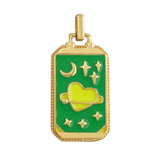 Enamel Tarot Cards Sun Star Moon Evil Eye Heart Hand Charm Pendant