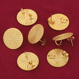 10pcs Stainless Steel Round Earring Backs Post Studs DIY Supplies
