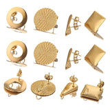 10pcs Stainless Steel Round Earring Backs Post Studs DIY Supplies