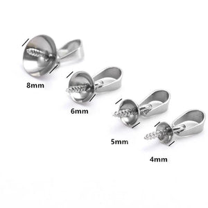 Stainless Steel Pendant Screw Eye Pins for Jewelry Making DIY