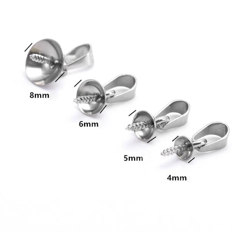 Stainless Steel Pendant Screw Eye Pins for Jewelry Making DIY
