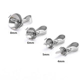 Stainless Steel Pendant Screw Eye Pins for Jewelry Making DIY
