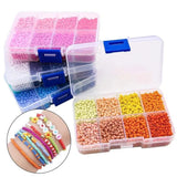 Glass Rice Beads Material Set for DIY Letter Bracelet Jewelry