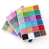 DIY Jewelry Making Kit 24 Grid Solid Baking Paint Rice Beads Loose Beads