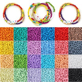 DIY Jewelry Making Kit 24 Grid Solid Baking Paint Rice Beads Loose Beads