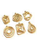 3PCS Stainless Steel Spiral Earrings DIY Minimalist Style Accessories