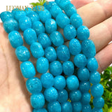 Green Angelite Chalcedony 8x12MM Stone Spacer Beads for Jewelry Making