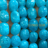 Green Angelite Chalcedony 8x12MM Stone Spacer Beads for Jewelry Making