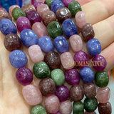 8x12MM Oval Chalcedony Tourmaline Loose Spacer Beads