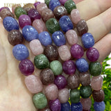 8x12MM Oval Chalcedony Tourmaline Loose Spacer Beads