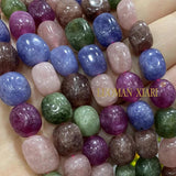 8x12MM Oval Chalcedony Tourmaline Loose Spacer Beads