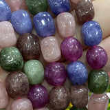 8x12MM Oval Chalcedony Tourmaline Loose Spacer Beads