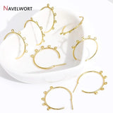 14K Plated Brass C Shaped Earring Findings