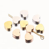 5pcs Gold-Plate Heart Spacer Beads for DIY Bracelets Jewelry Making