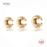 100% 14K Filled End Beads Crimp Cover Jewelry Making Handmde DIY Accessories