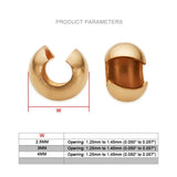 100% 14K Filled End Beads Crimp Cover Jewelry Making Handmde DIY Accessories