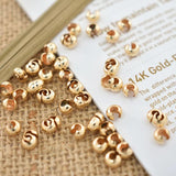 100% 14K Filled End Beads Crimp Cover Jewelry Making Handmde DIY Accessories