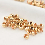 100% 14K Filled End Beads Crimp Cover Jewelry Making Handmde DIY Accessories