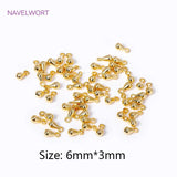 18K Plated Brass Water Drop Pendants Tail Extender Chain