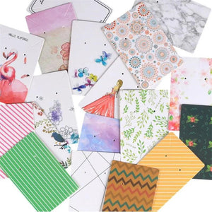 50pcs Earring Display Cards with Sealing Bag for Jewelry Storage