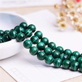 6-14mm Green Malachite Round Semi-finished Loose Beads for Jewelry Making