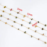 2M 1M Irregular Stone Chain Mixed Natural Stones Necklace Bracelet