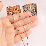 1 Meter Enamel Beaded Chain Jewelry Accessory Stainless Steel Link Cable Chain