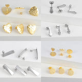 20Pcs Stainless Steel Geometric Earrings Base Hook Jewelry Making Supplies
