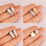 20Pcs Stainless Steel Geometric Earrings Base Hook Jewelry Making Supplies
