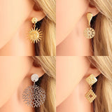 20Pcs Stainless Steel Geometric Earrings Base Hook Jewelry Making Supplies
