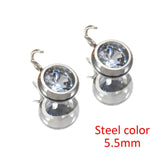 Stainless Steel Zircon Charms for Jewelry Making Pendants with Open Jump Rings