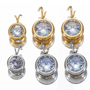 Stainless Steel Zircon Charms for Jewelry Making Pendants with Open Jump Rings