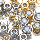 Stainless Steel Zircon Charms for Jewelry Making Pendants with Open Jump Rings
