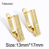 18K Plated Zircon Earwire for DIY Crafts