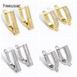 18K Plated Zircon Earwire for DIY Crafts
