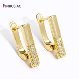 18K Plated Zircon Earwire for DIY Crafts