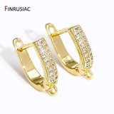 18K Plated Zircon Earwire for DIY Crafts