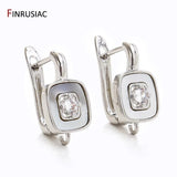 18K Plated Brass Zircon Butterfly Earring Hooks for Wedding Earrings