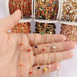 Stainless Steel Ball Chain Enamel Beads DIY Jewelry Necklace