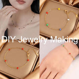 Stainless Steel Ball Chain Enamel Beads DIY Jewelry Necklace