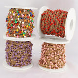 Stainless Steel Ball Chain Enamel Beads DIY Jewelry Necklace