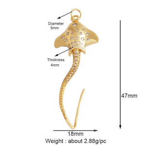 Fish Monta Ray Marine Organism Pendant