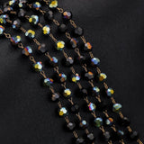 1m 4mm Stainless Steel Crystal Bead Chain for DIY Necklace Bracelet