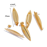 10pcs Long Rectangle Ear Stud Posts for Big Earrings DIY