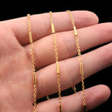 2m Style Charm Stainless Steel Chain Clamp Small Tube Women Party Jewelry