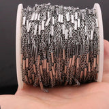 2m Style Charm Stainless Steel Chain Clamp Small Tube Women Party Jewelry