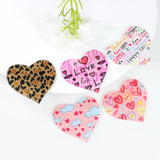 10Pcs Acrylic Love Heart Charm Pendant for DIY Jewelry Making